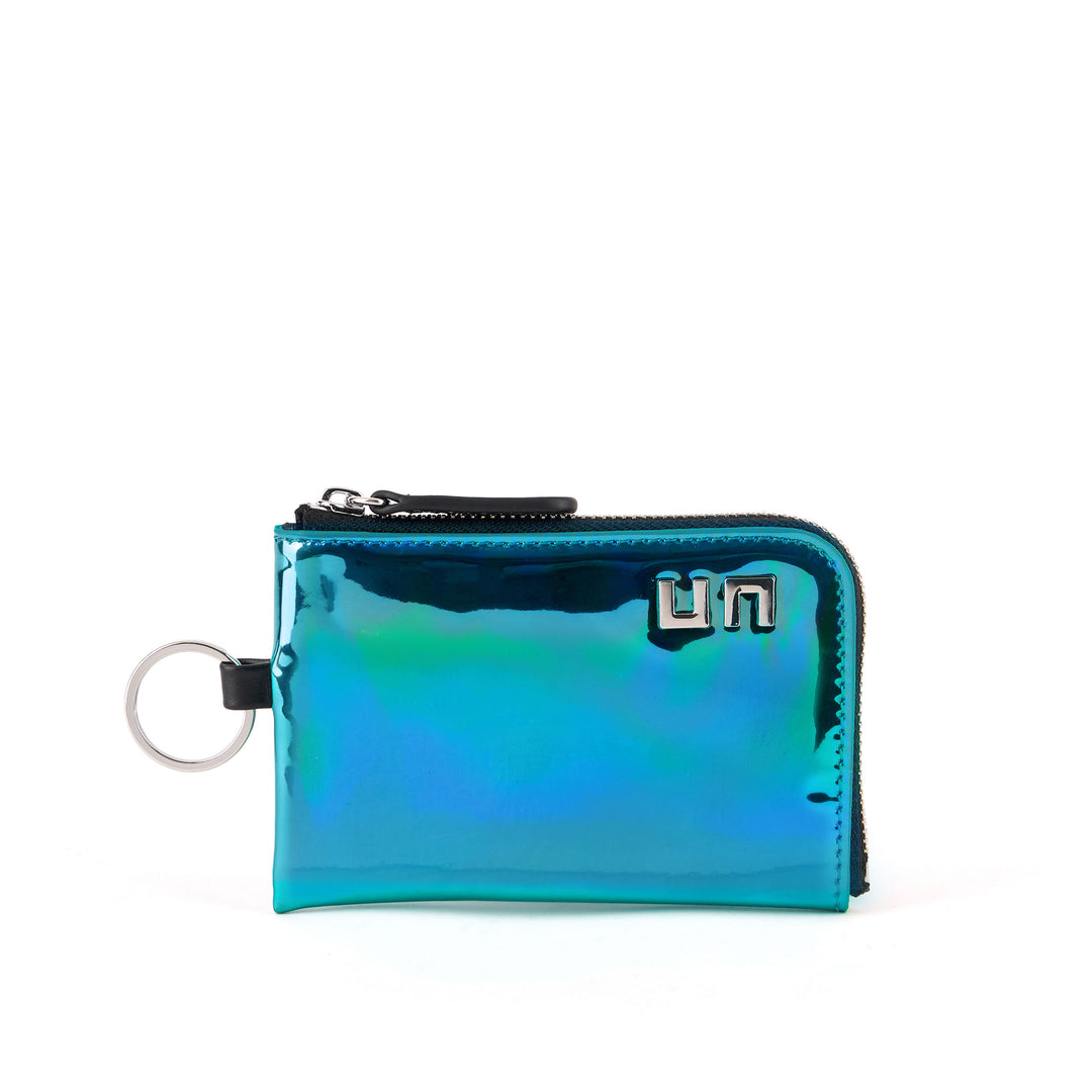 coin wallet light blue iridescent 1 outside