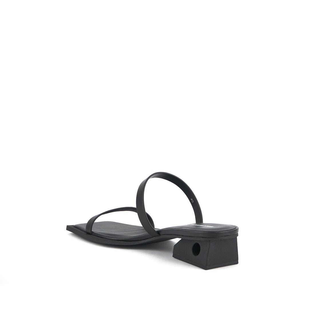 block sandal black angle in view