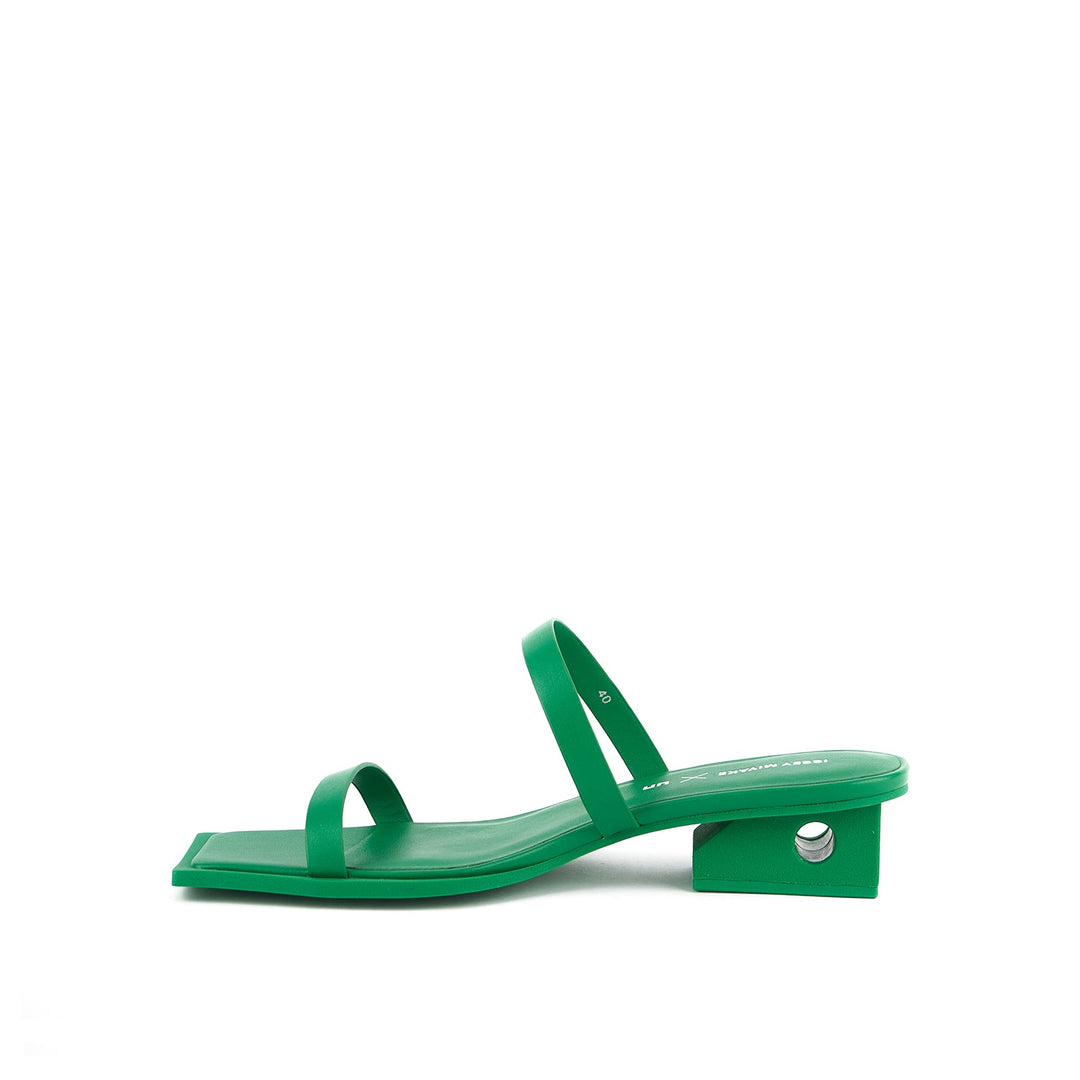 block sandal green 2 inside view