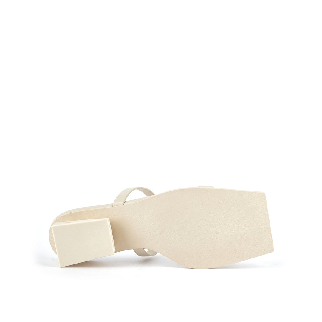 block sandal off white bottom view