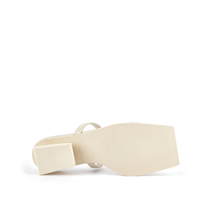 block sandal off white bottom view