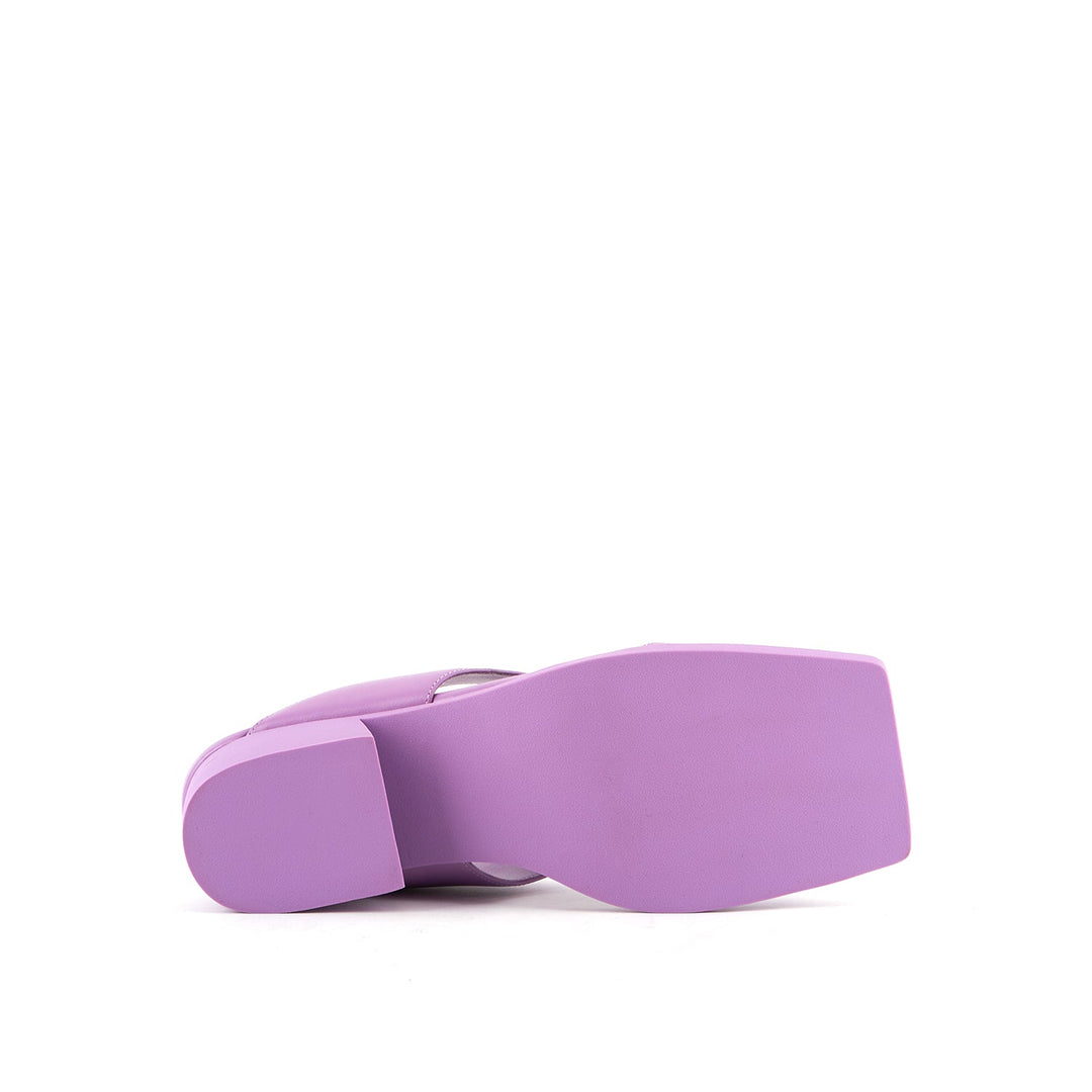 fin sandal purple bottom view