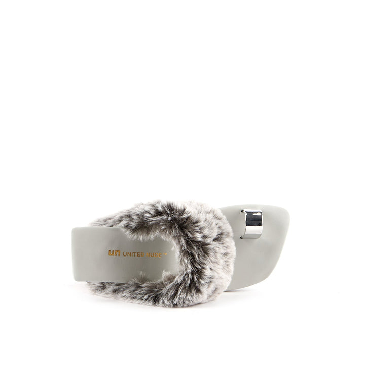 loop toe teddy silver digital mist top view