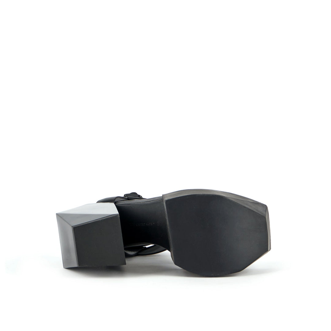 stage sandal black bottom view