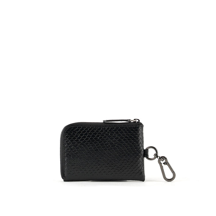 Coin wallet black inside view