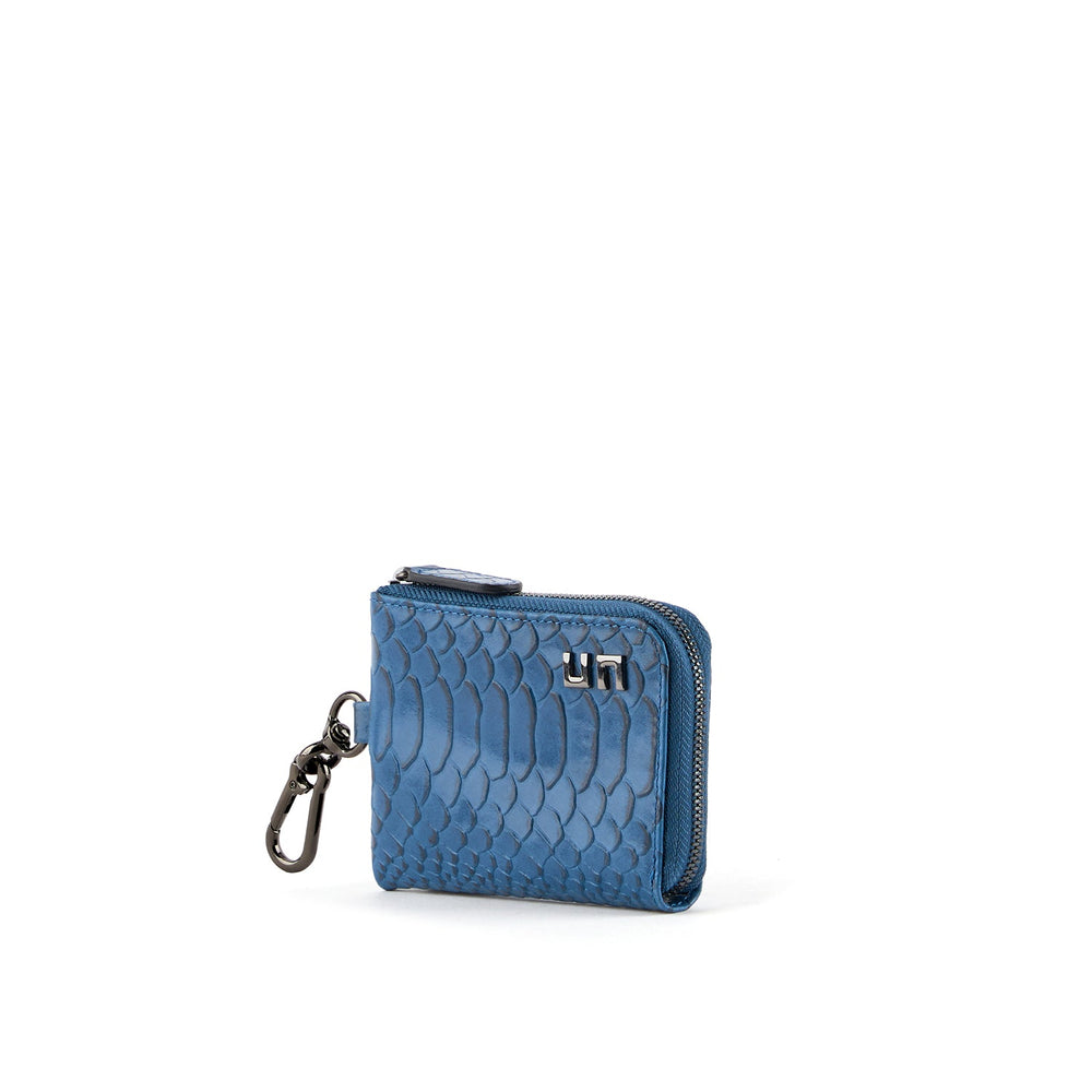 Coin wallet blue angle 1 outside view