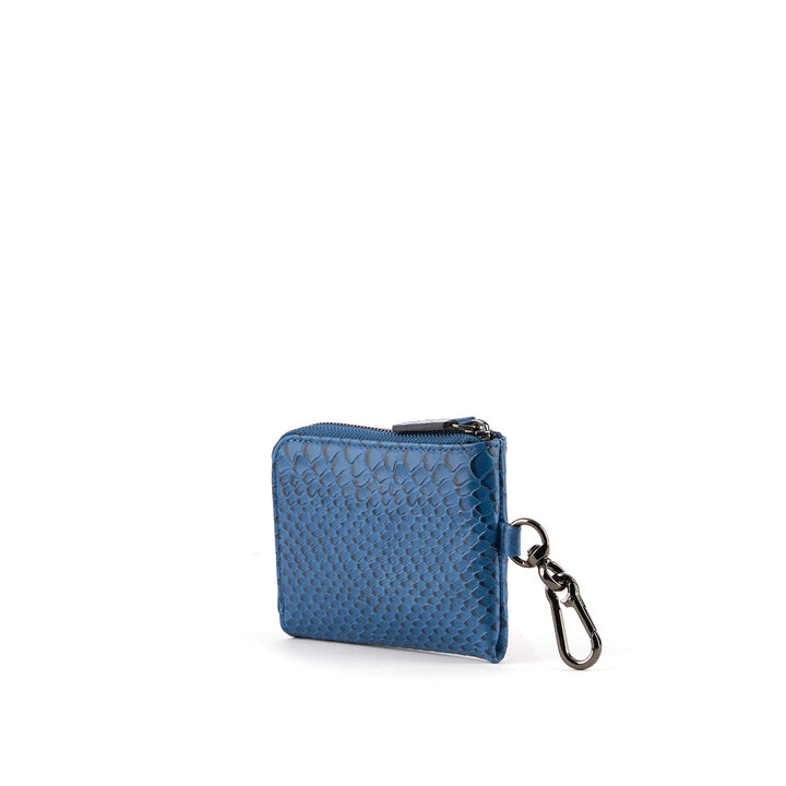 Coin wallet blue angle inside view