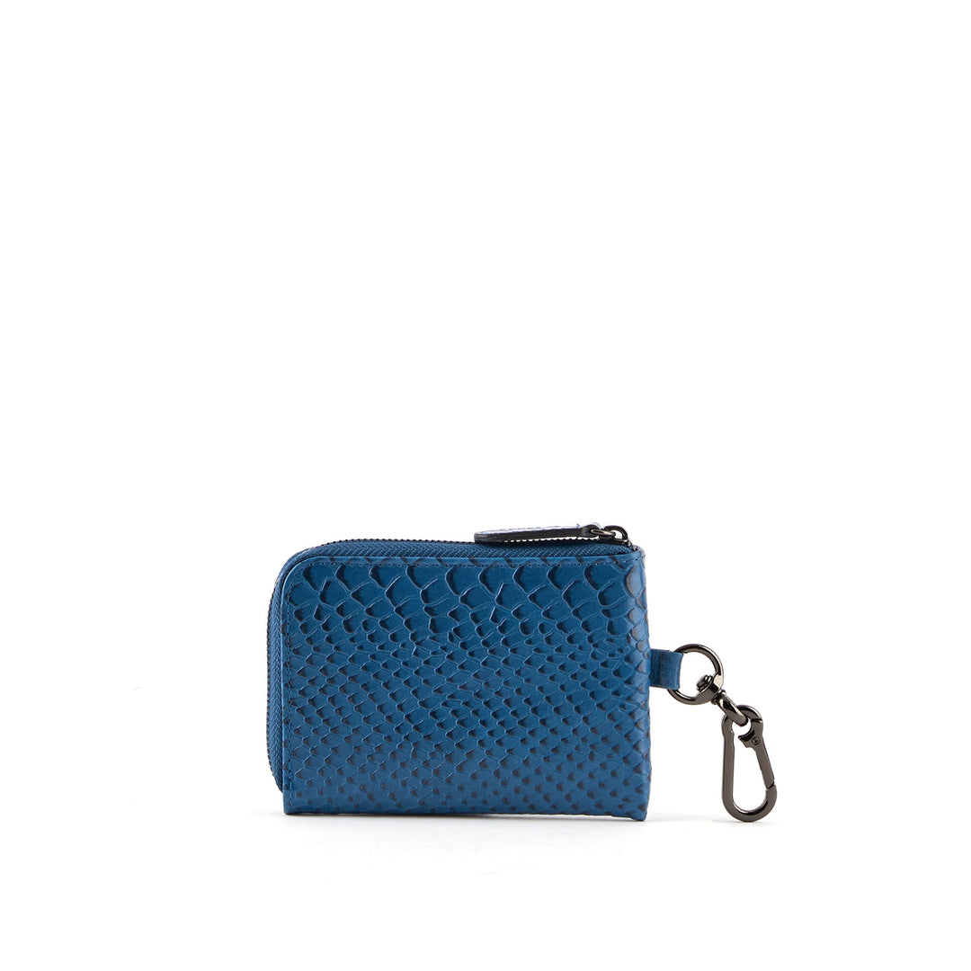 Coin wallet blue inside view