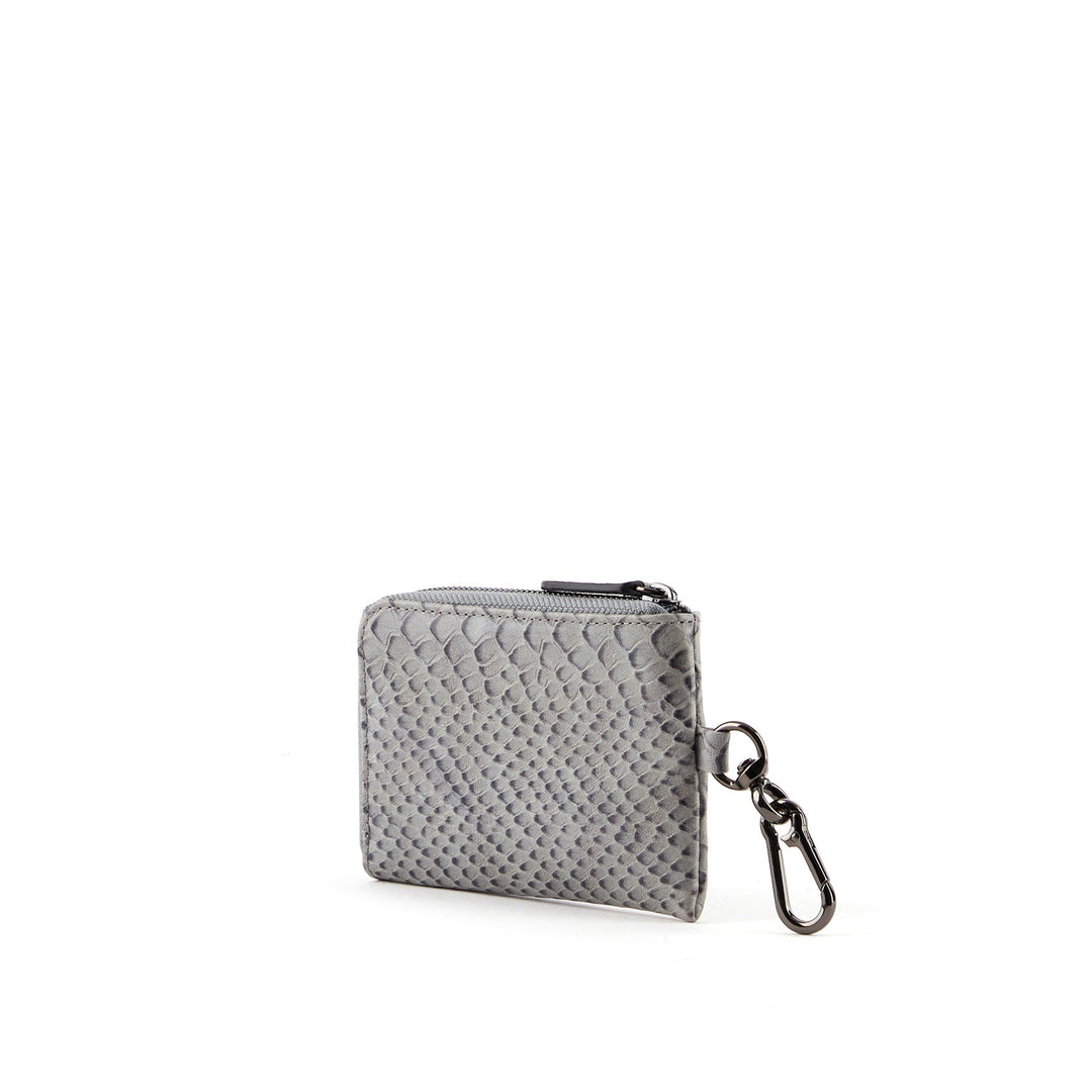 Coin wallet grey angle inside view