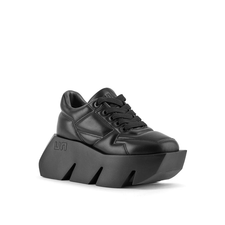 bull puffy sneaker black 2 angle out view