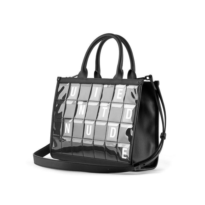 bulletin bag black angle out. view