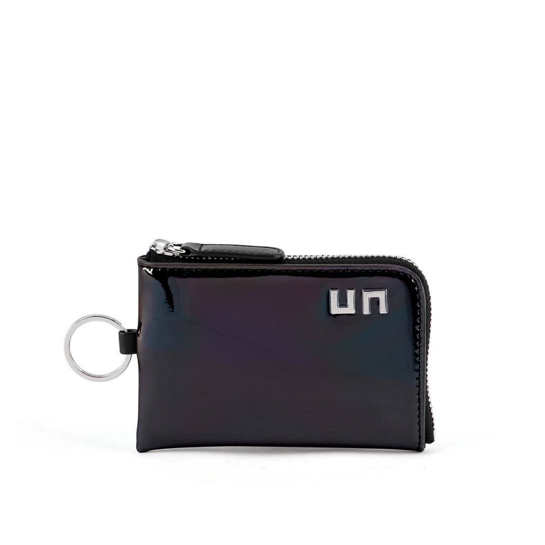 coin wallet black iridescent 1 outside