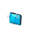 coin wallet light blue iridescent 2 angle out