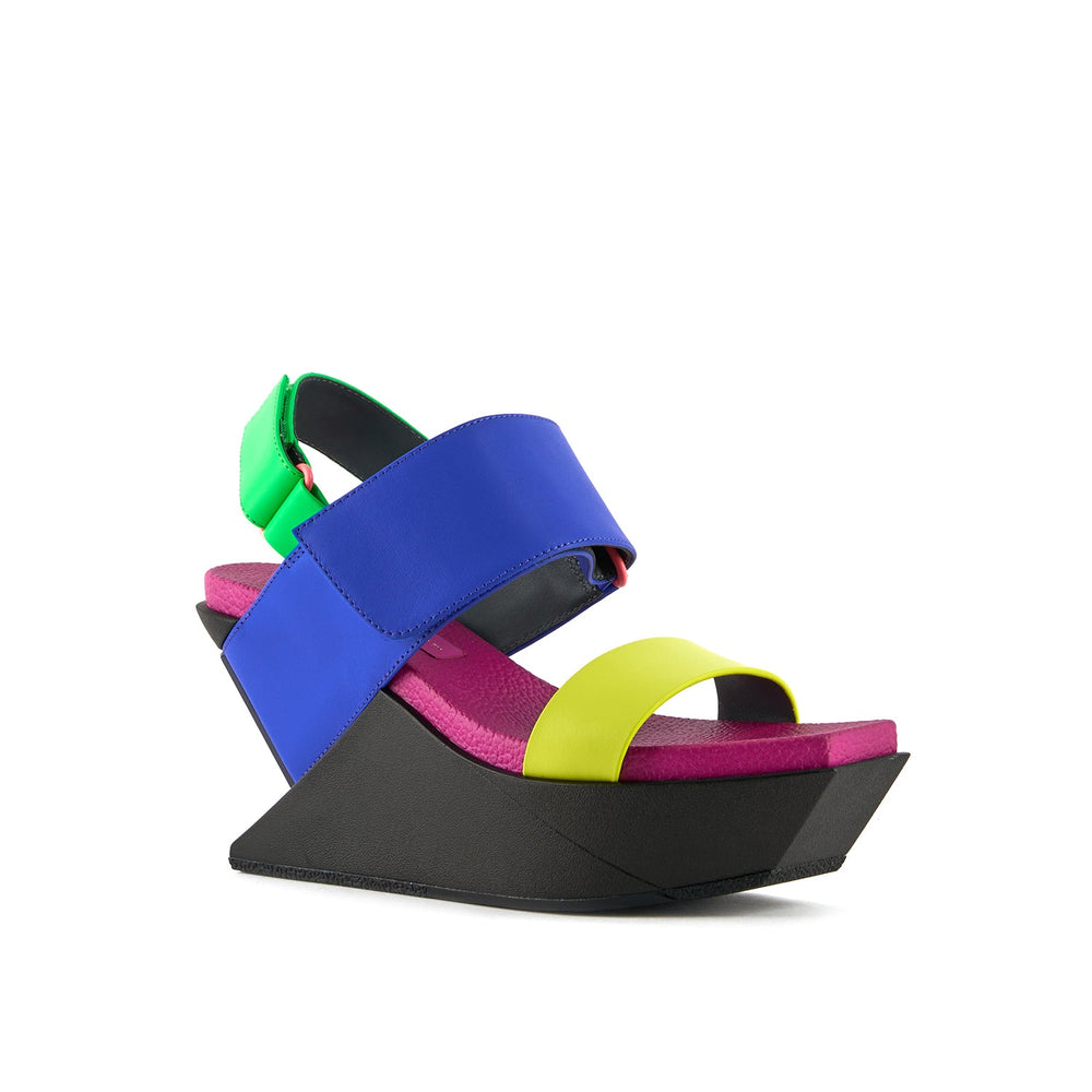 delta wedge sandal neon flair 2 angle out