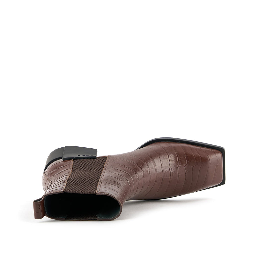 jimmy chelsea mens sepia croc 5 top view
