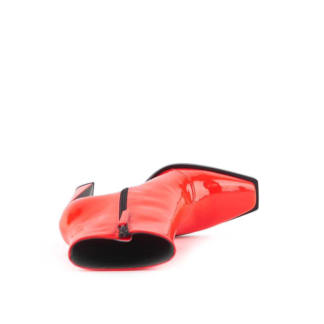 poly bootie hi fluo red 5 top view