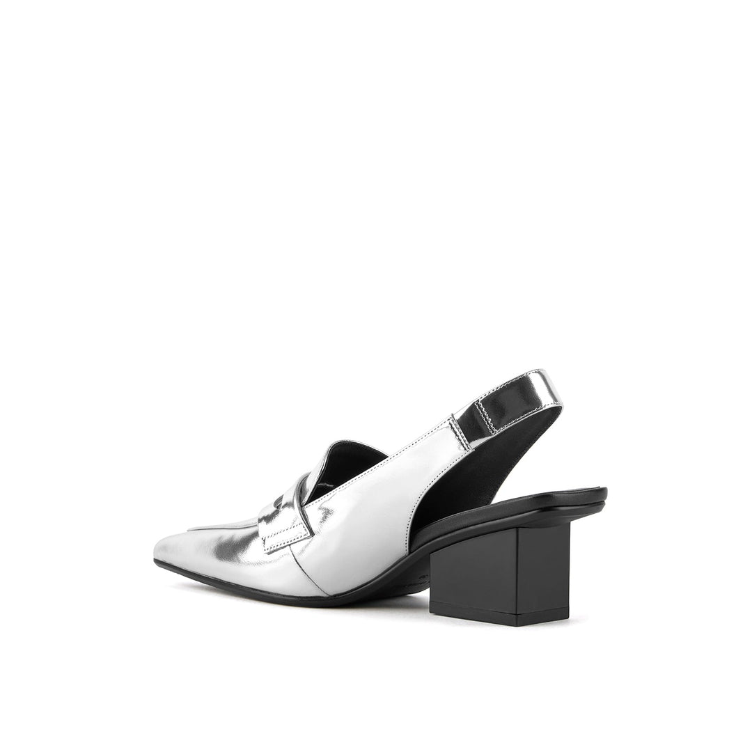 raila loafer mid silver 4 angle in