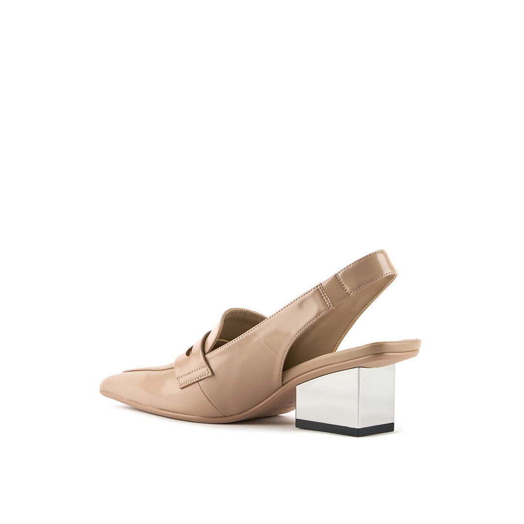 raila loafer mid timeless taupe 4 angle in