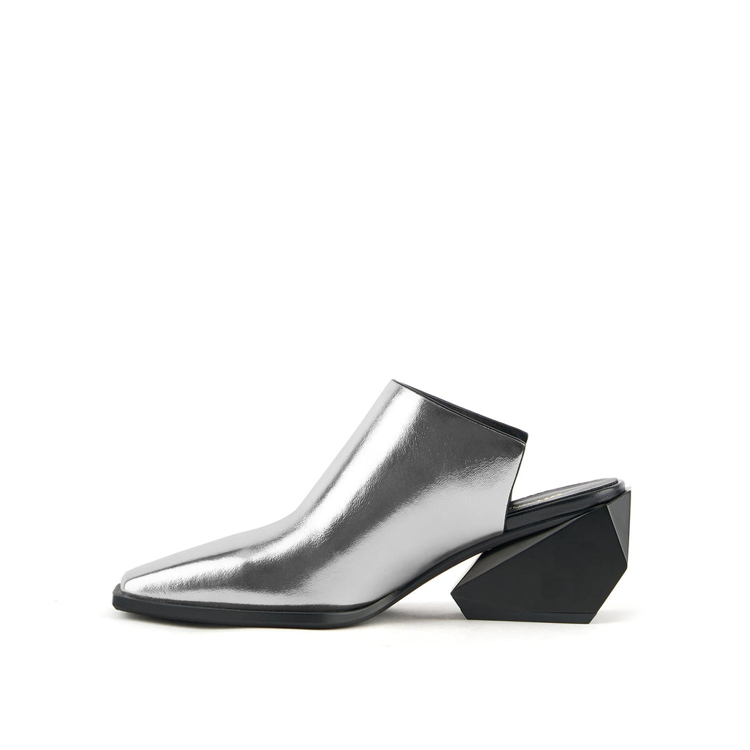 ricky mule mid silver 3 inside view