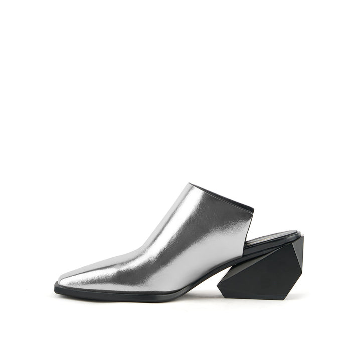 ricky mule mid silver 3 inside view