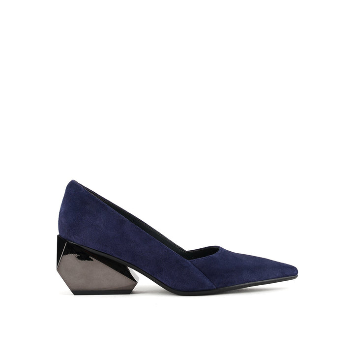 ricky pump mid midnight blue 1 outside view