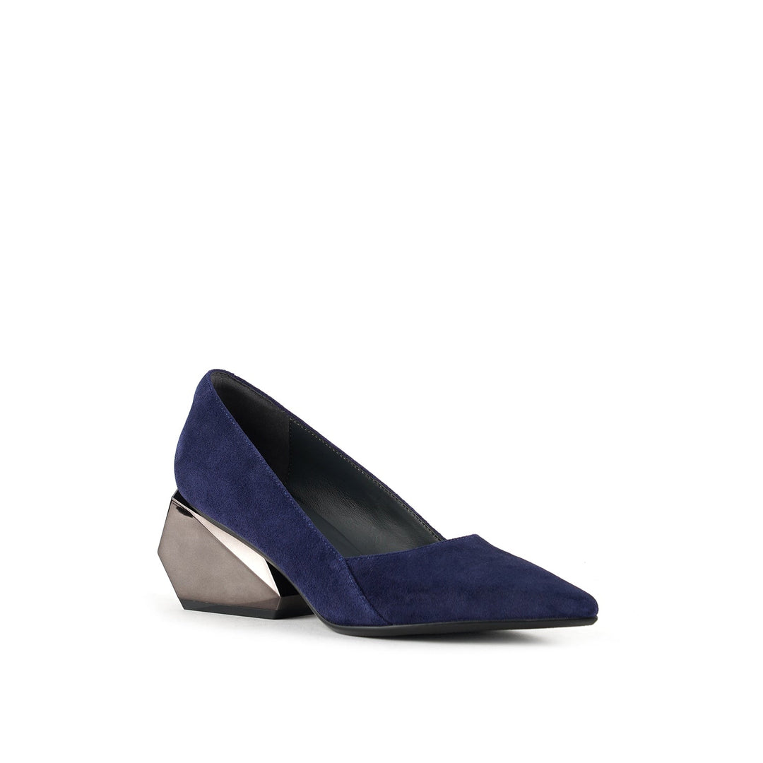 ricky pump mid midnight blue 2 angle out view