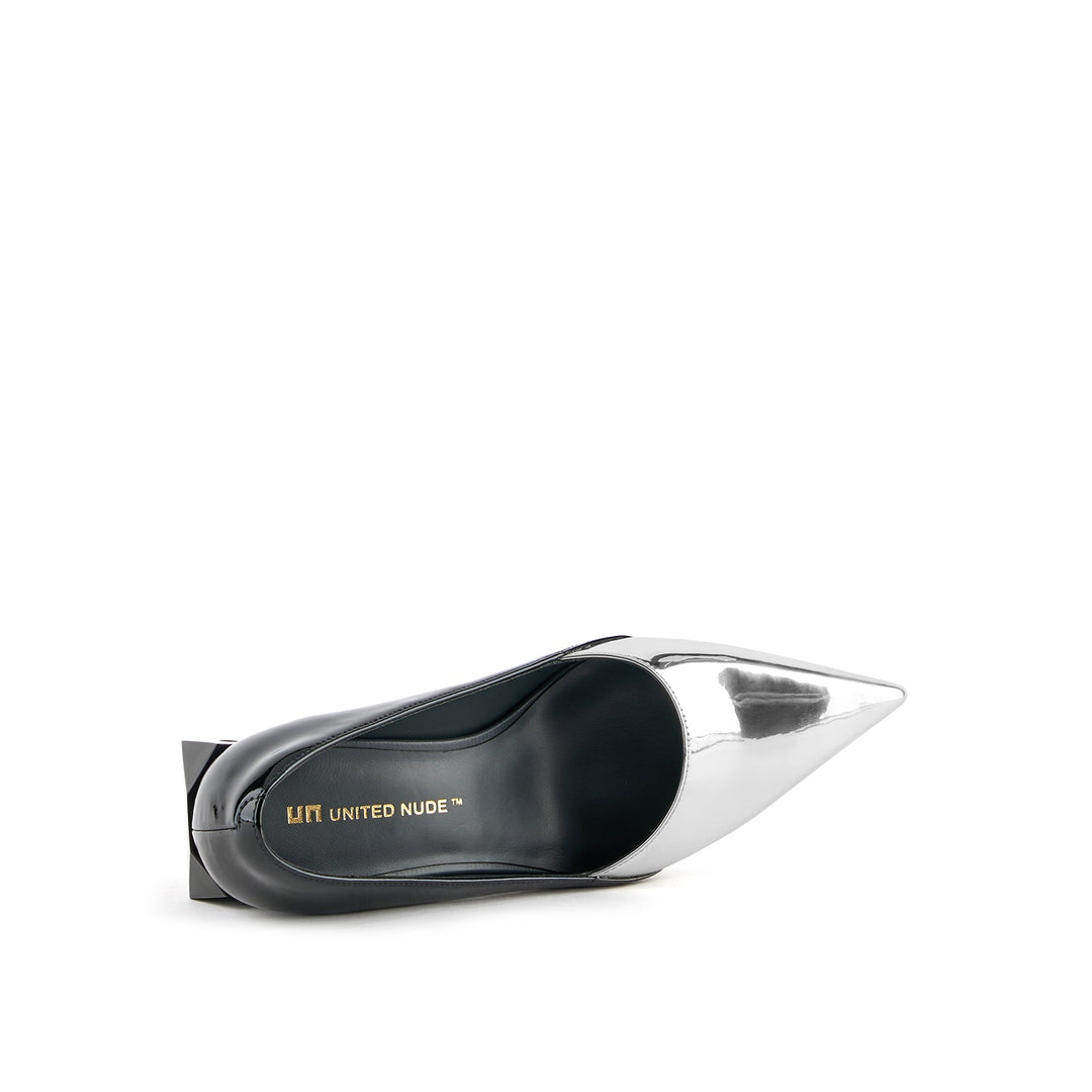 ricky pump mid silver black 5 top view