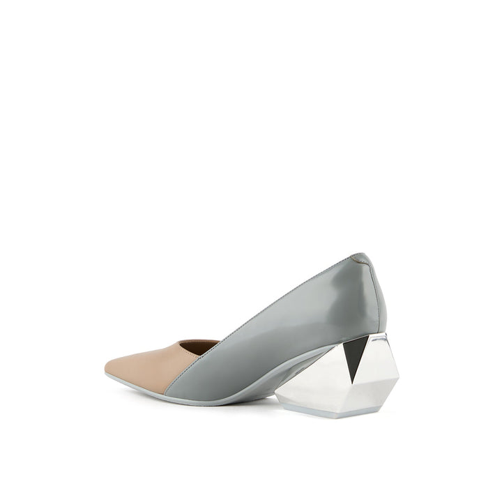 ricky pump mid taupe mix 4 angle in view