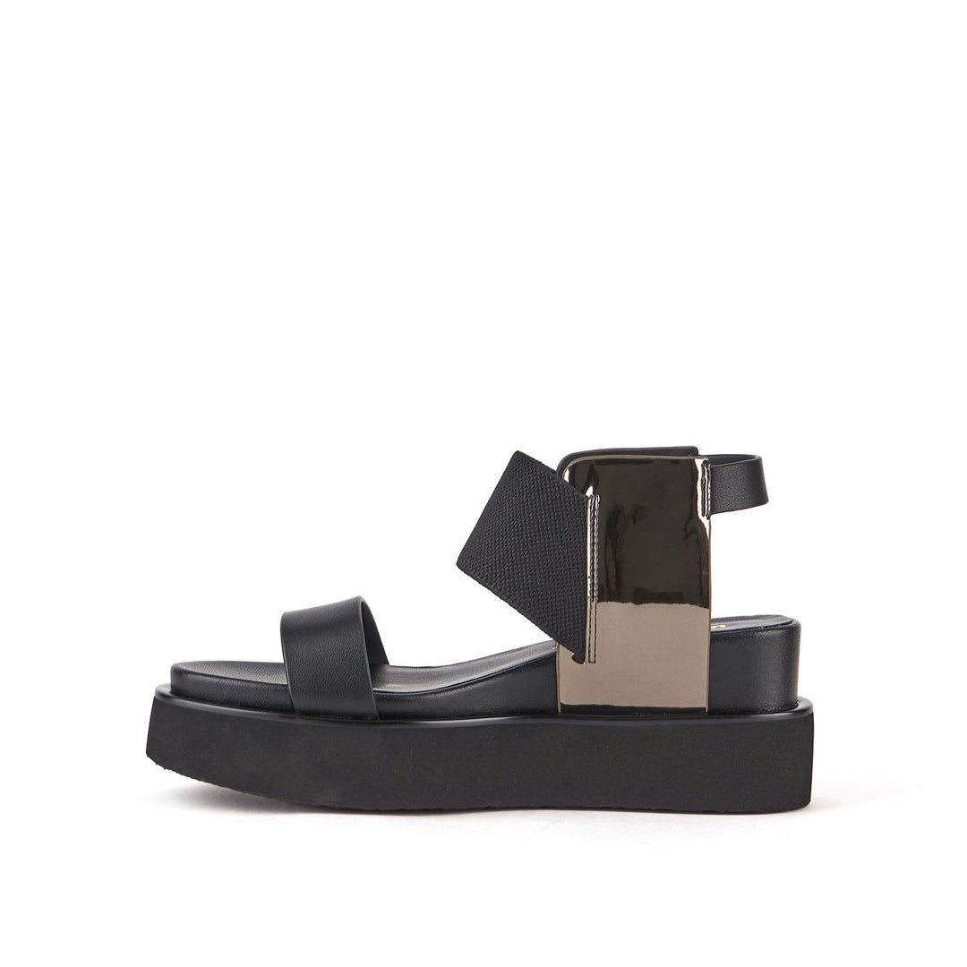 rico sandal black gunmetal 3 inside view