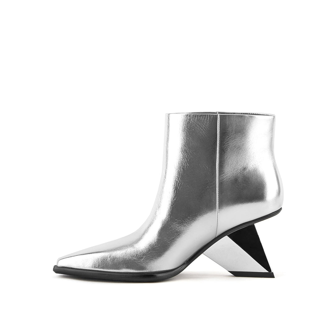 rockit pull on bootie silver 3 inside view