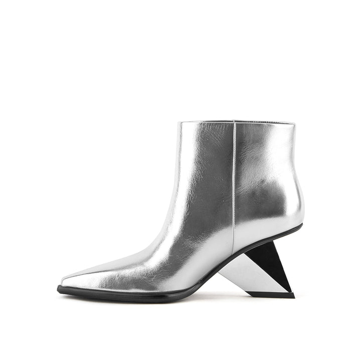 rockit pull on bootie silver 3 inside view