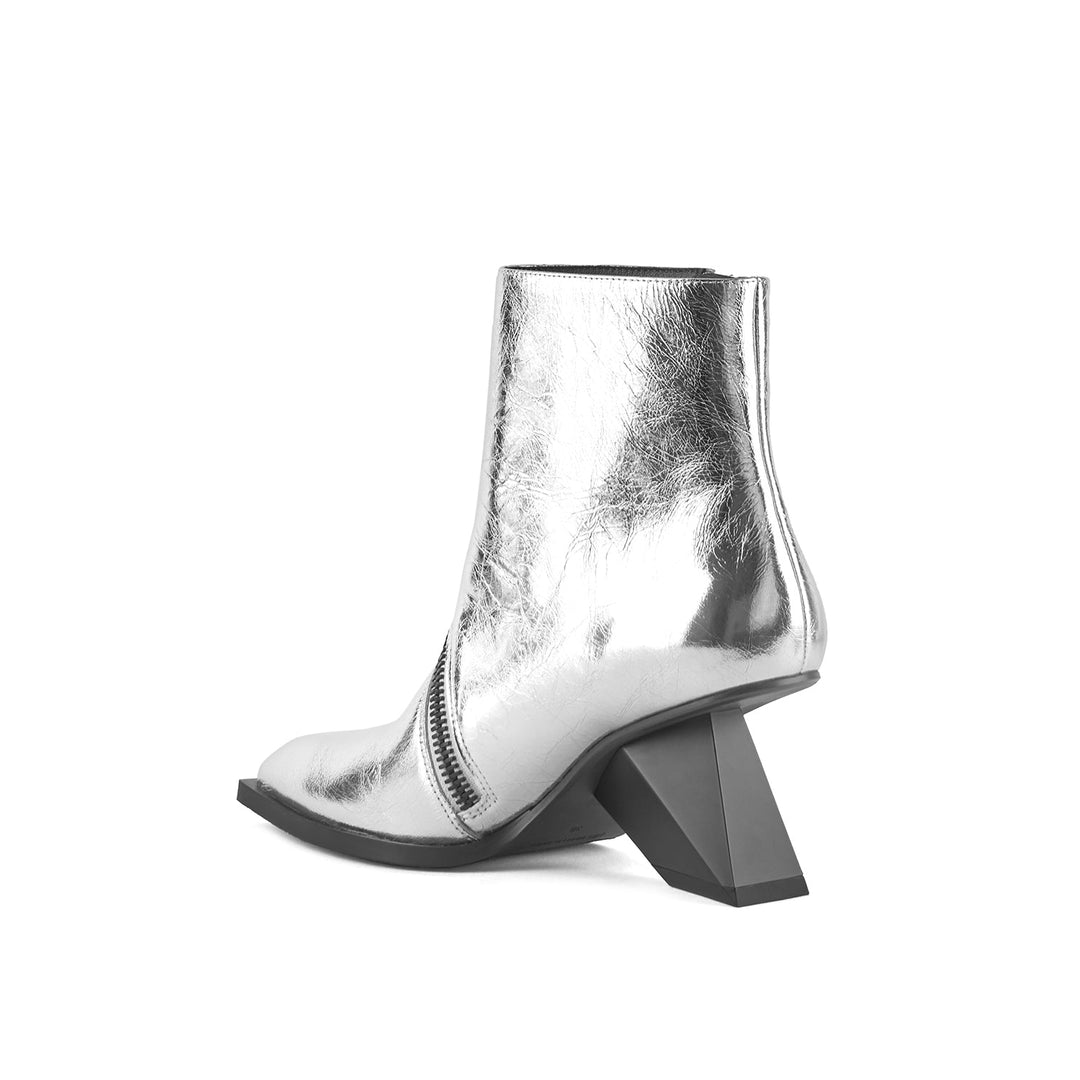 rockit zip bootie silver 4 angle in view