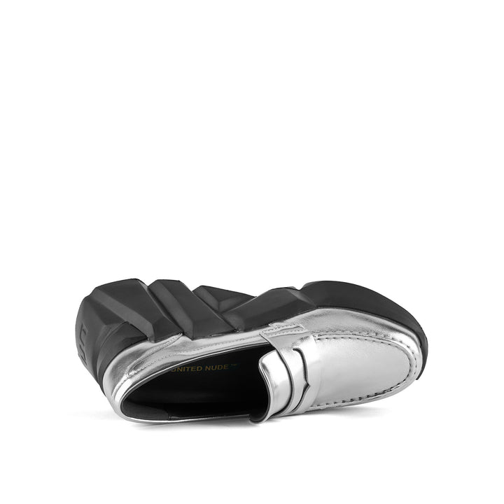 space kick loafer silver ii 5 top view