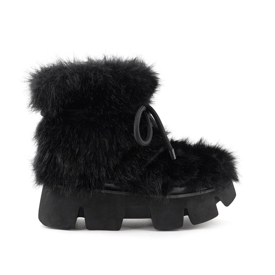 stomper fur boot black 1 outside