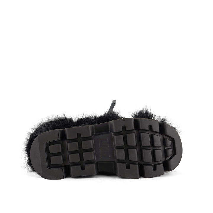 stomper fur boot black 6 bottom