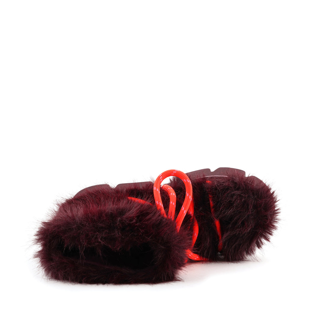 stomper fur boot cherry mix 5 top