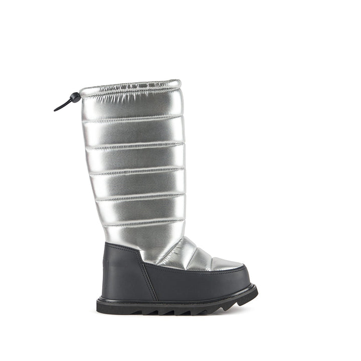 zembla bubble boot silver 1 outside view