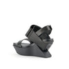 delta wedge sandal black ss23 angle in view