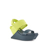 delta wedge sandal cyber lime angle out view