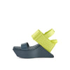 delta wedge sandal cyber lime inside view