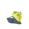 delta wedge sandal cyber lime angle in view