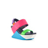 delta wedge sandal rainbow angle out view