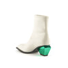 jacky bootie white green 4 angle in view aw23