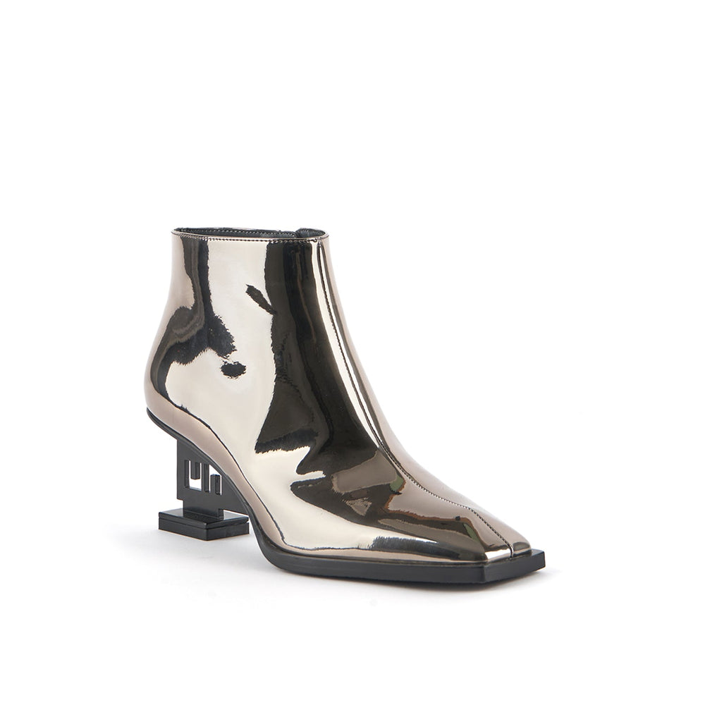 un bootie mid ii gun metal 2 angle out view aw23