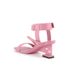 un sandal mid vintage pink angle in view
